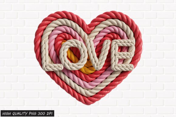 Download Rope Heart LOVE Valentine PNG File - Art Collection