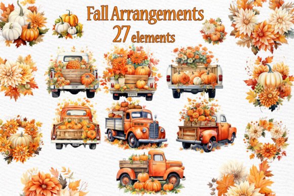 Download Fall Clipart Pumpkins Arrangements Png - Art Collection