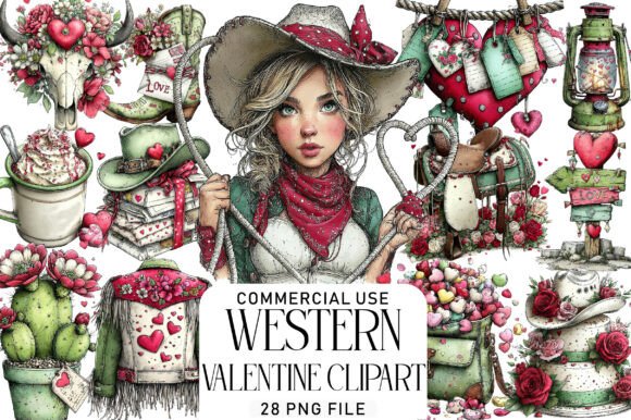 Download Western Valentine Clipart Bundle - Art Collection