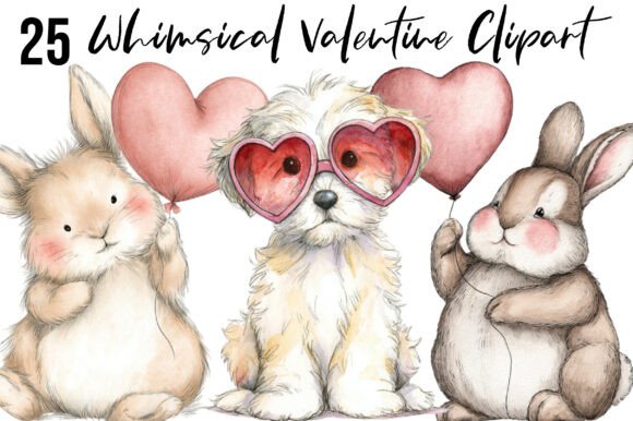 Download Whimsical Valentine Clipart Png - Art Collection