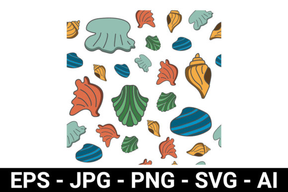 Download Colorful Shell Seamless Pattern - Pattern Collection