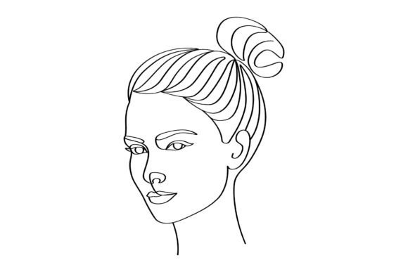 Download One-line Art of Beautiful Woman Face - Art Collection