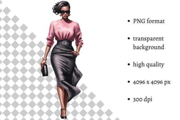 Download Fashion Lady Boss in Pink PNG Clipart - Art Collection