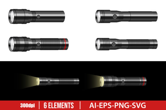 Download Flashlight Clipart Set - Flashlight Collection