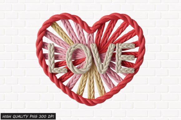 Download Rope Heart LOVE Valentine PNG File - Art Collection