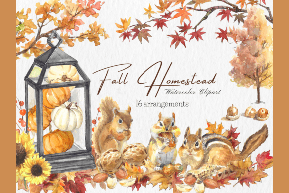 Download Watercolor Fall Arrangements Clipart Set - Art Collection