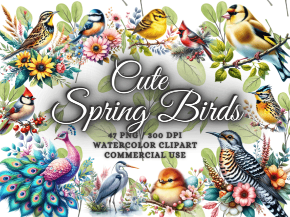 Download Watercolor Spring Birds Clipart Bird Png - Art Collection