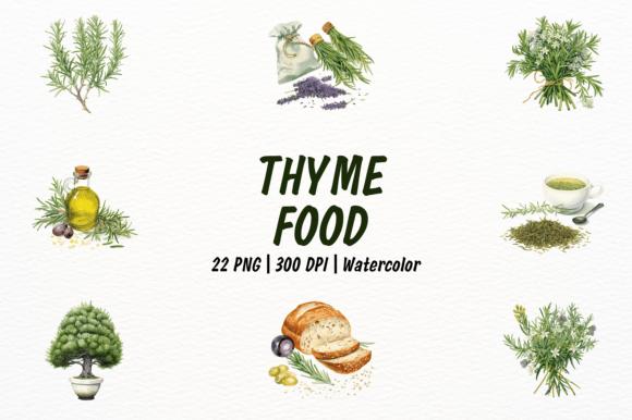 Download Vintage Pastel Thyme Themed Clipart - Art Collection