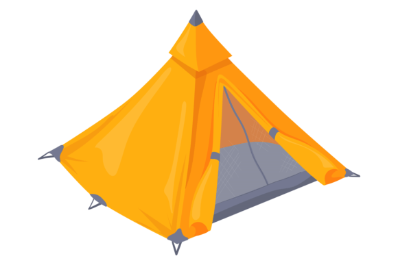 Download Camping Tent Icon. Tourist Outdoor Carto - Art Collection