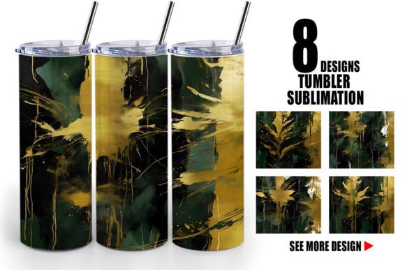 Download Tumbler Contemporary Art Dark Moss - Art Collection