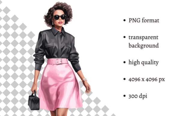 Download Fashion Lady Boss in Pink PNG Clipart - Art Collection
