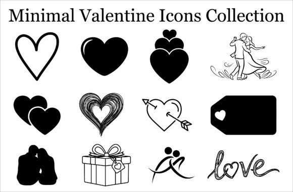Download Valentine Line Art Clipart Bundle - Art Collection