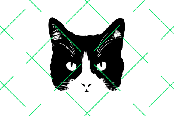 Download Black Cat Head Art T-shirt Design - Art Collection