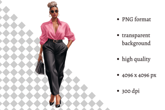 Download Fashion Lady Boss in Pink PNG Clipart - Art Collection