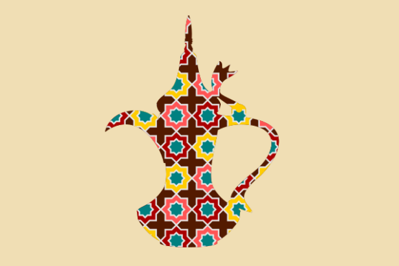 Download Mosaic Patterned Dallah Arab Coffee Pot - Pattern Collection
