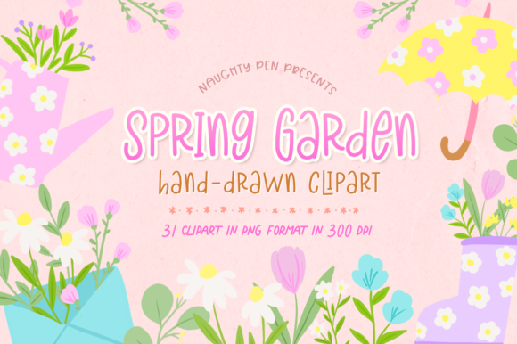 Download Spring Garden Floral Clipart - Art Collection