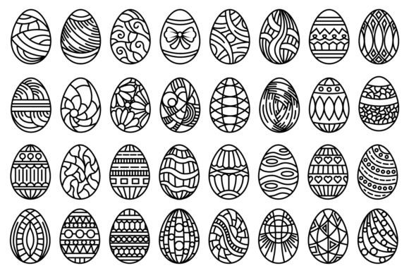 Download Patterned Egg Illustrations Set - Pattern Collection