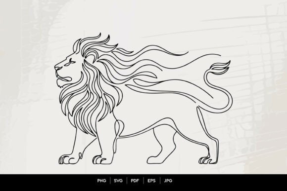 Download Majestic Lion Line Art SVG - Art Collection
