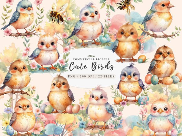 Download Cute Birdies Clipart, Spring Birds Png - Art Collection