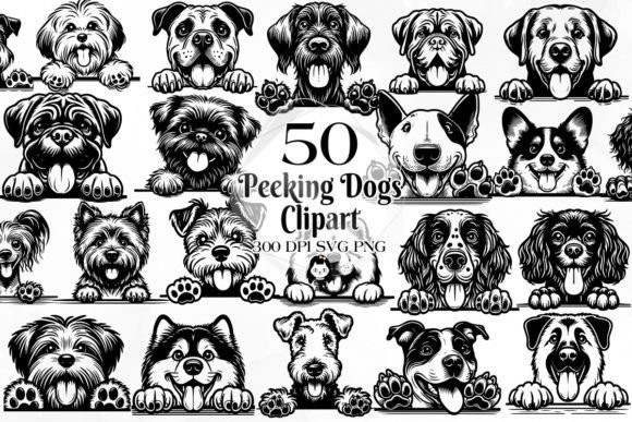 Download 50 Peeking Dog Vector Art SVG PNG Part 2 - Art Collection