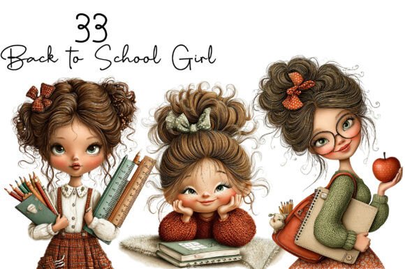 Download Back to School Girl Clipart - Art Collection