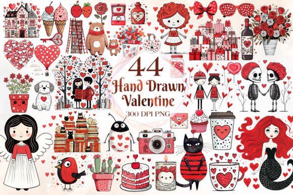 Download Hand Drawn Valentine's Day Clipart - Art Collection