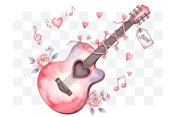 Download Guitar Valentine's Day PNG Clipart - Art Collection