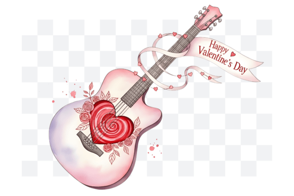 Download Guitar Valentine's Day PNG Clipart - Art Collection