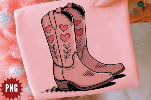 Download Valentine Boot Cowboy PNG Clipart Design - Art Collection