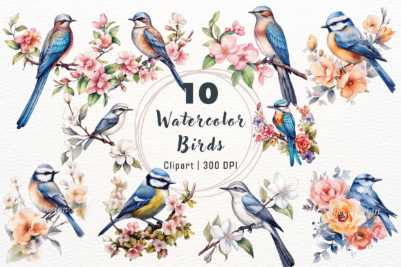 Download Watercolor Birds Clipart,Spring Birds - Art Collection