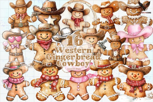 Download Western Gingerbread Cowboy Clipart PNG - Art Collection