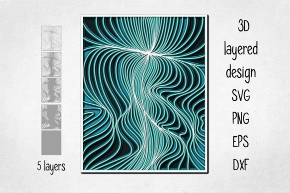 Download 3D Layered Line Art - Art Collection