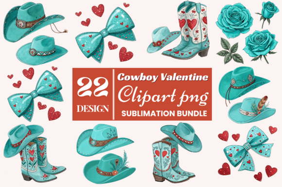 Download Cowboy Valentine Clipart PNG Bundle - Art Collection