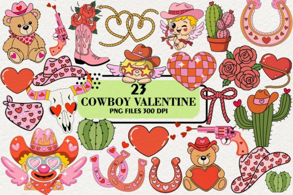 Download Kawaii Cowboy Western Valentine Clipart - Art Collection