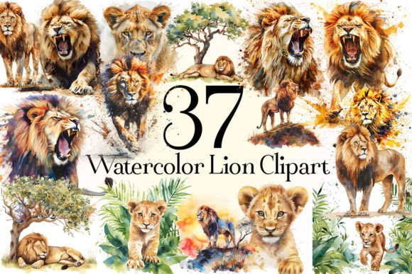 Download Watercolor Lion Clipart, Lion PNG - Art Collection