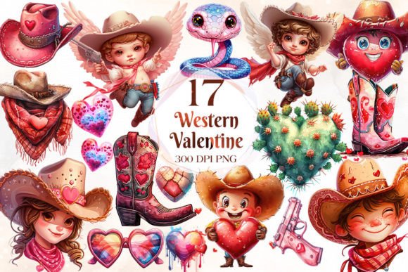 Download Cute Howdy Western Valentine Clipart - Art Collection