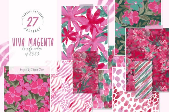 Download Abstract Viva Magenta Trendy Patterns - Pattern Collection