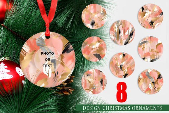 Download Christmas Ornament Contemporary Art Pink - Art Collection