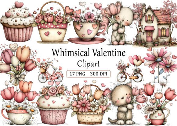 Download Whimsical Valentine Clipart - Art Collection