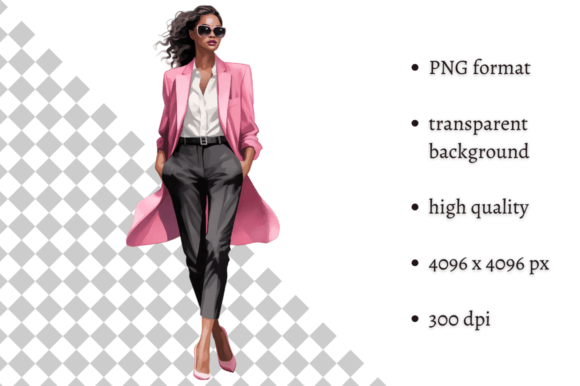Download Fashion Lady Boss in Pink PNG Clipart - Art Collection