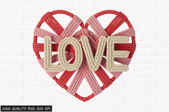 Download Rope Heart LOVE Valentine PNG File - Art Collection