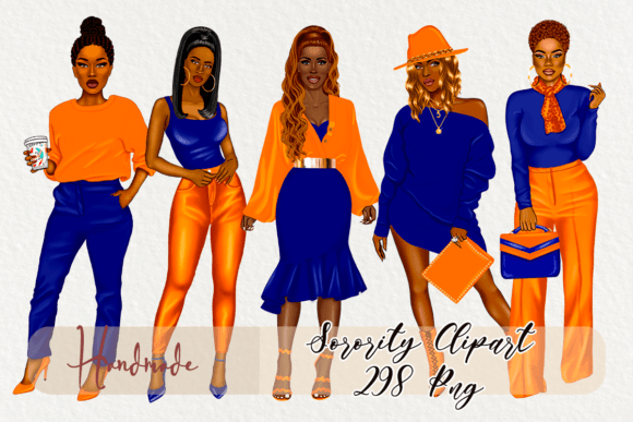Download Sorority Orange and Blue Clipart - Art Collection