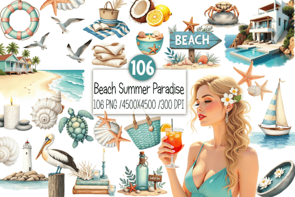 Download Beach Summer Paradise Clipart - Art Collection