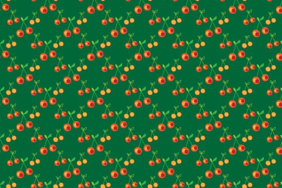 Download Cherry Seamless Pattern, Red Line Art on - Pattern Collection