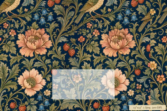 Download William Morris Floral Bird Pattern - Pattern Collection