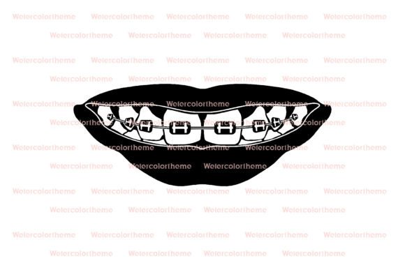 Download Braces SVG, Dental Line Art Cut File - Art Collection