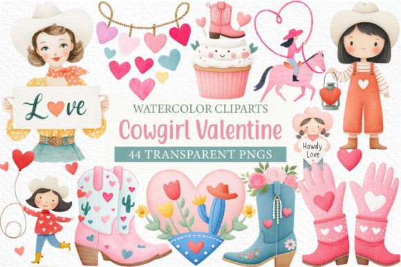 Download Cowgirl Valentine Clipart - Art Collection