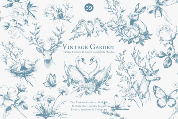 Download Vintage Clipart Botanical Sketches - Art Collection