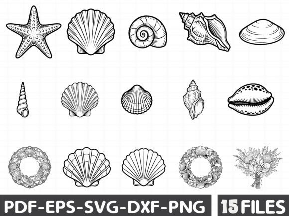 Download Coastal Seashell Svg Line Art - Art Collection