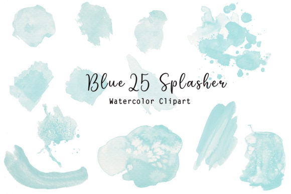 Download Watercolor Splashes Blue Clipart - Art Collection